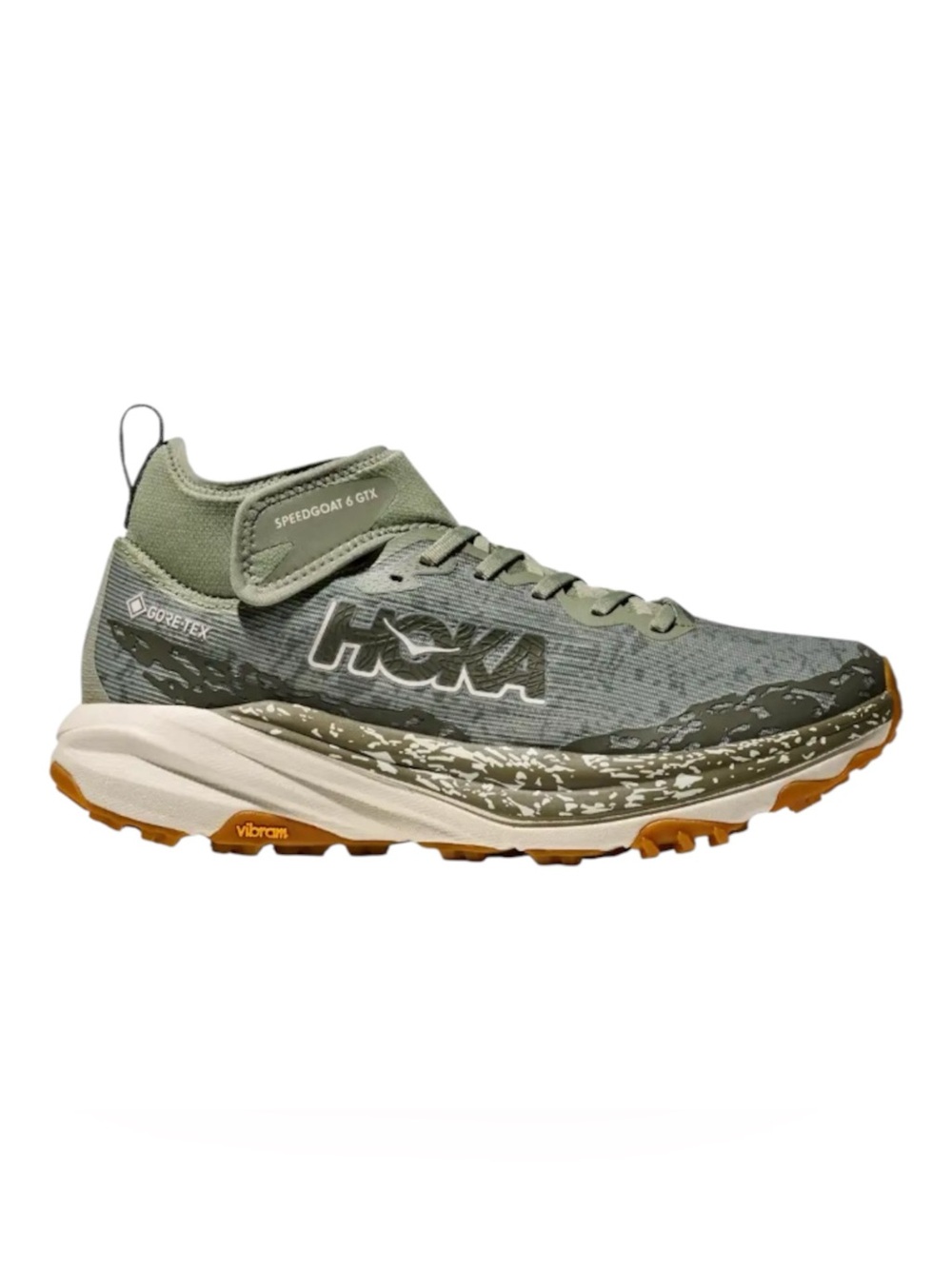 NWT HOKA Speedgoat 6 GTX Men’s Trail Shoe in Olive/Khaki
